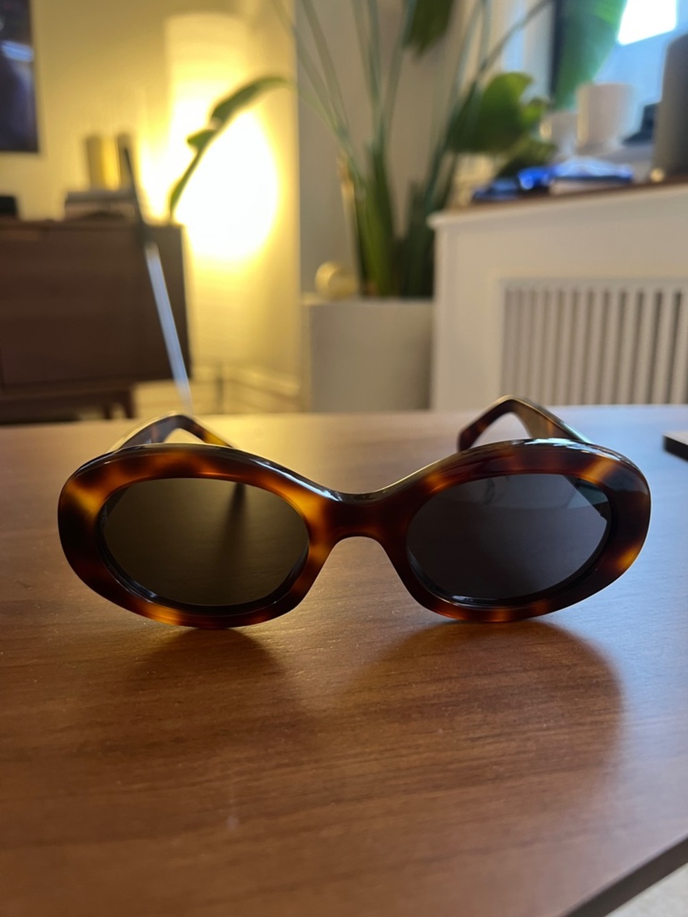 Celine Tortoise Triomphe Oval Sunglasses - Picture 4 of 8